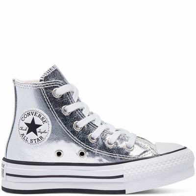 Gyerek Converse Digital Powder EVA Platform Chuck Taylor All Star Magasszárú Cipő CO8597063 Szürke/F